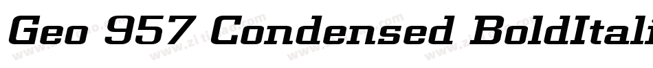 Geo 957 Condensed BoldItalic字体转换